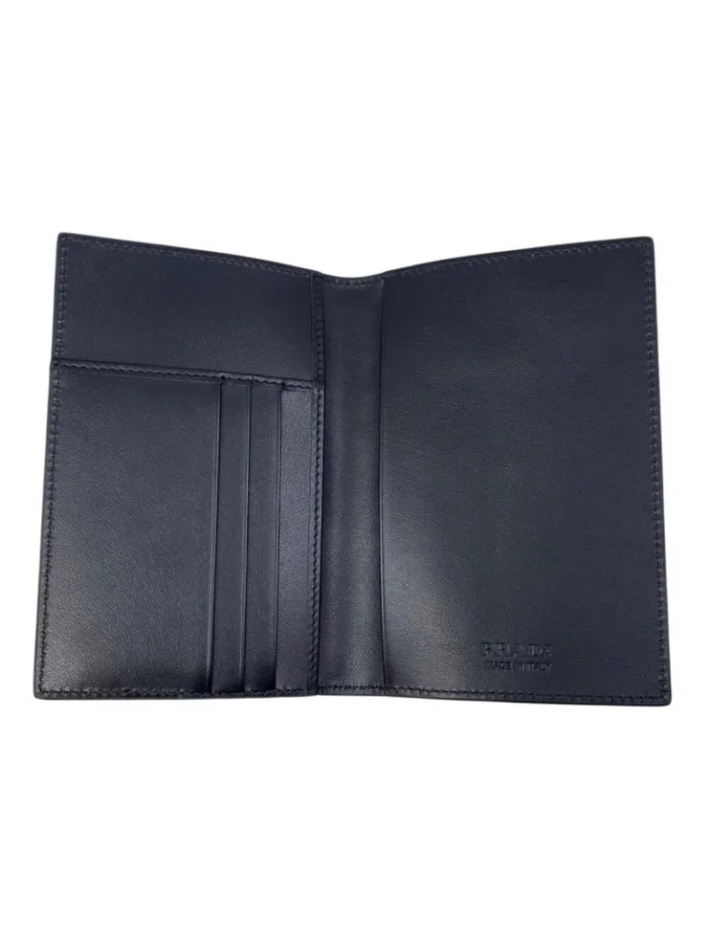 Prada Card Case Passport Calf Leather Triangle Logo - Picture 6 of 9